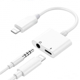 Adapter bluetooth ADP13 iš Lightning į Lightning + 3,5mm (Weiß)