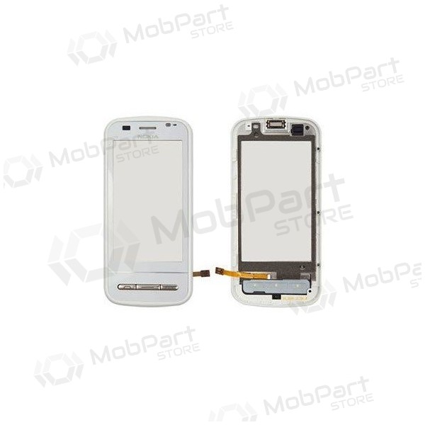 Nokia c6-00 berührungsempfindliches glas (mit rahmen) (weiß)