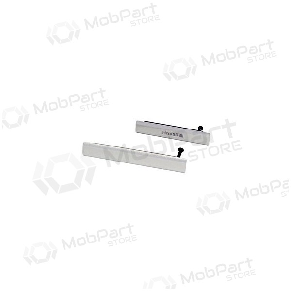 Sony Xperia Z2 D6502 / Z2 Xperia D6503 / Z2 D6543 microSD und microUSB-SIM Seitenabdeckungen (weiß)