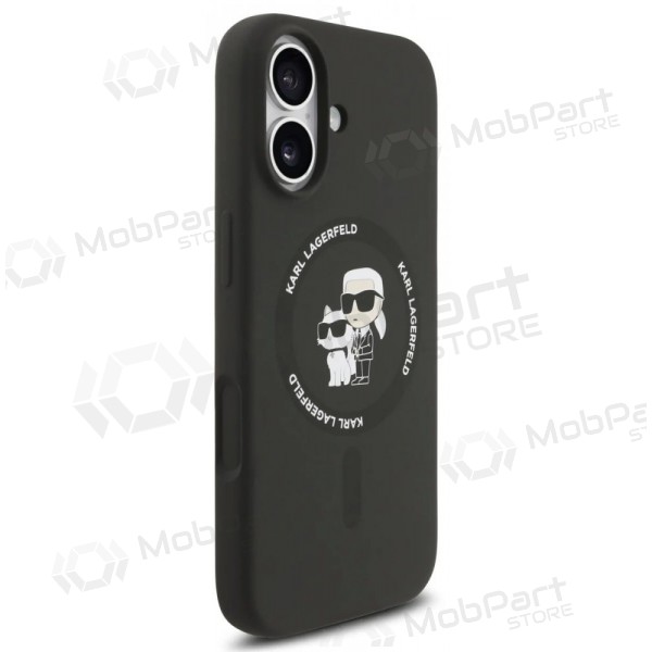 Apple iPhone 17 hülle - Karl Lagerfeld Liquid Silicone Karl and Choupette MagSafe (schwarz)