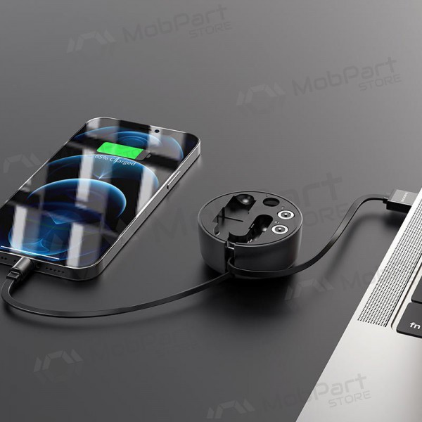 USB Kabel Borofone BU26 3in1 microUSB-Lightning-Type-C magnetinic 1.0m (Schwarz)