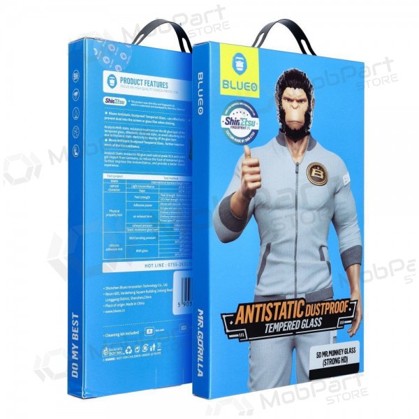 LCD apsauginis stikliukas 5D Mr. Monkey Glass (Strong Lite) Samsung A356 A35 5G/A556 A55 5G Schwarz