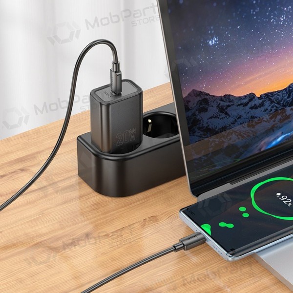 Telefonladegerät Hoco N60 GaN USB-C mit USB-C Kabel 1 m weiß