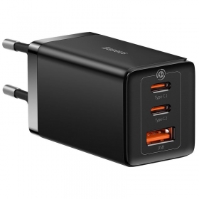Telefonladegerät Baseus GaN5 Pro 65 W 2xUSB-C + USB-A GaN PD QC schwarz CCGP120201