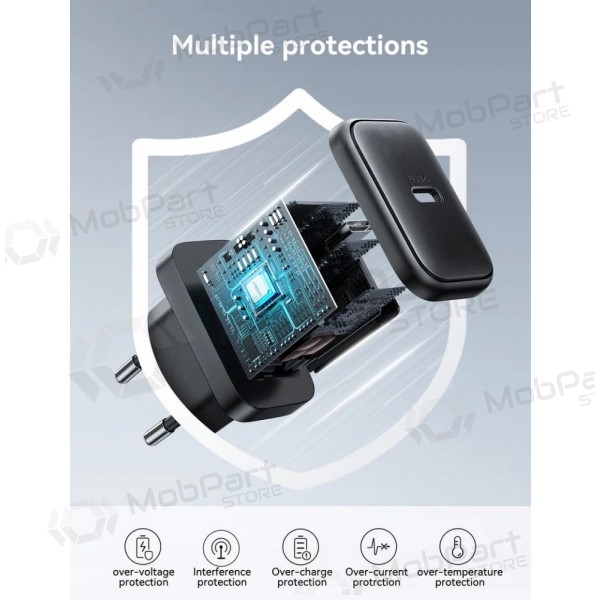 Ladegerät Joyroom JR-TCF23 USB-C 25W + USB-C to USB-C cable 1.0m Schwarz