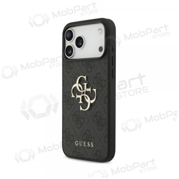 Apple iPhone 18 Pro Max hülle -Guess PU 4G Metal Logo- (grau)