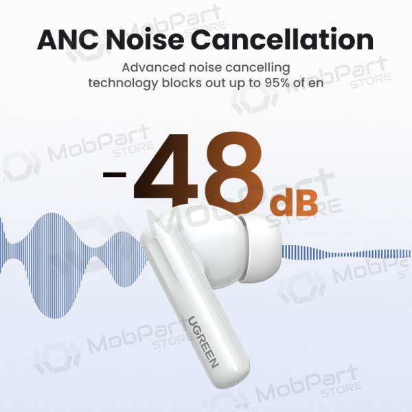 Kabelloss ausinės Ugreen WS200 HiTune T6 Active Noise-Cancelling Earbuds