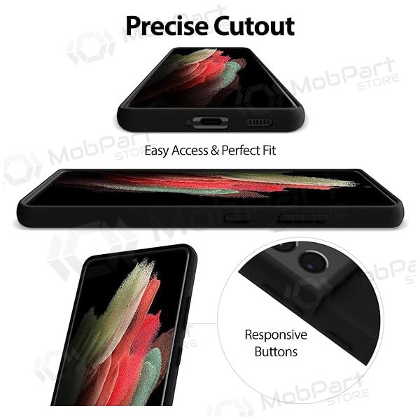 Handyhülle Mercury Silicone Case Samsung A366 A36 5G Schwarz