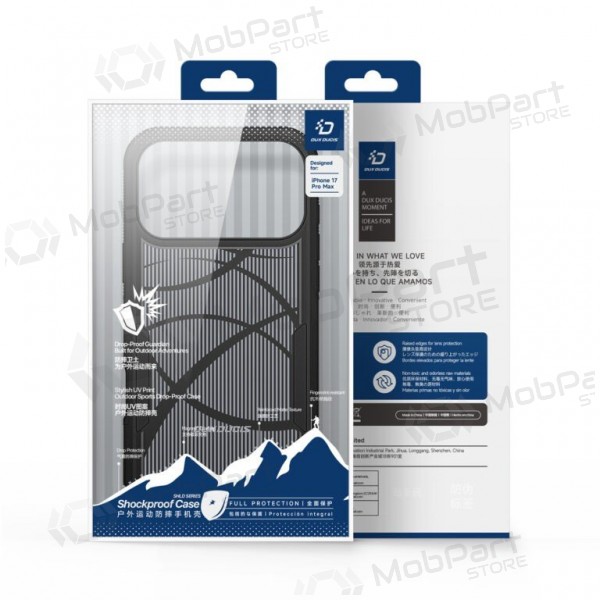Apple iPhone 17 Pro Max, 18 Pro Max hülle - Dux Ducis Shld schwarz (Contour Pattern)