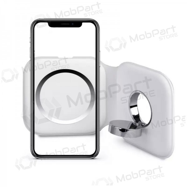 Ladegerät kabellos 2in1 Smart Phone, Watch MagSafe 10W (Weiß)