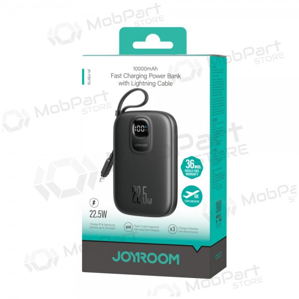 externe Batterie Power Bank Joyroom JR-PBF18 22.5W with Lightning cable 10000mAh Schwarz