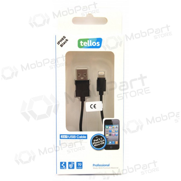USB Kabel Tellos Professional Lightning (Schwarz) 1.0m