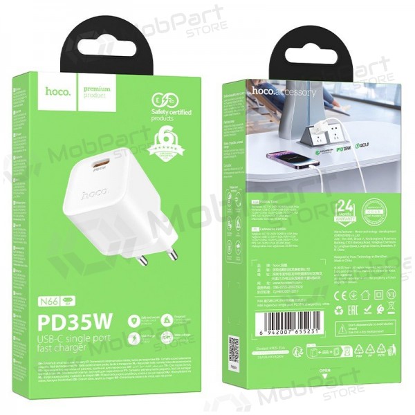 Telefonladegerät Hoco N66 35 W GaN USB-C weiß