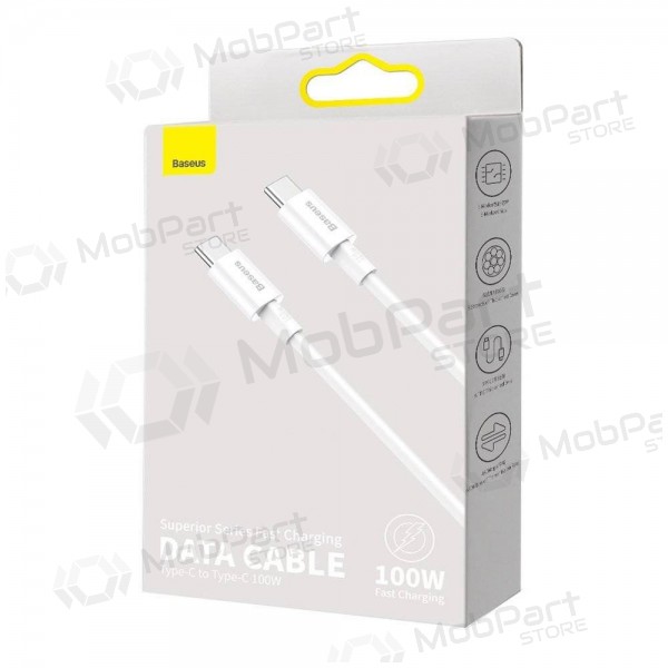 Kabel Baseus Superior Type-C - Type-C 100W 1.0m (Weiß) CATYS-B02
