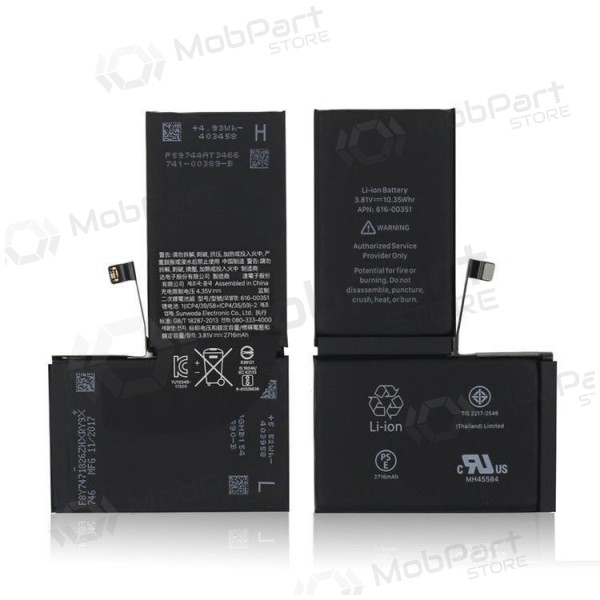 Apple iPhone X Batterie, akumuliatorius (2716mAh) Apple iPhone X Batterie, akumuliatorius (2716mAh)
