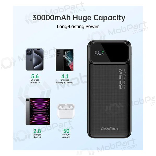 externe Batterie Power Bank Choetech B730 22.5W 30000mAh Schwarz