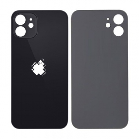 Apple iPhone 12 Rückseite Akkudeckel (Schwarz) (bigger hole for camera)