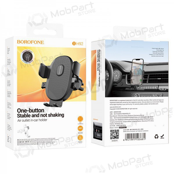 Halterung für Autotelefon Borofone BH92 (air vent) Schwarz