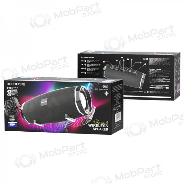 Bluetooth tragbarer Lautsprecher Borofone BR3 (Schwarz)
