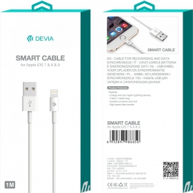 USB Kabel Devia Smart Lightning 2.0m (Weiß)