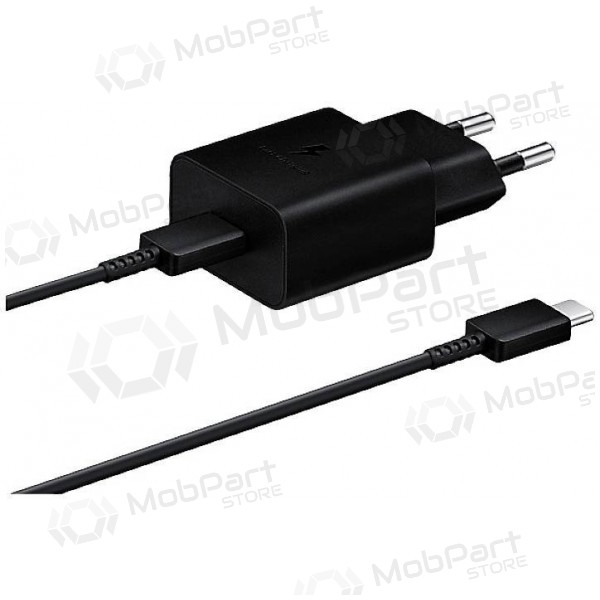 Ladegerät original Samsung EP-T1510XBEGEU 15W + Kabel Type-C 1m im Paket Schwarz