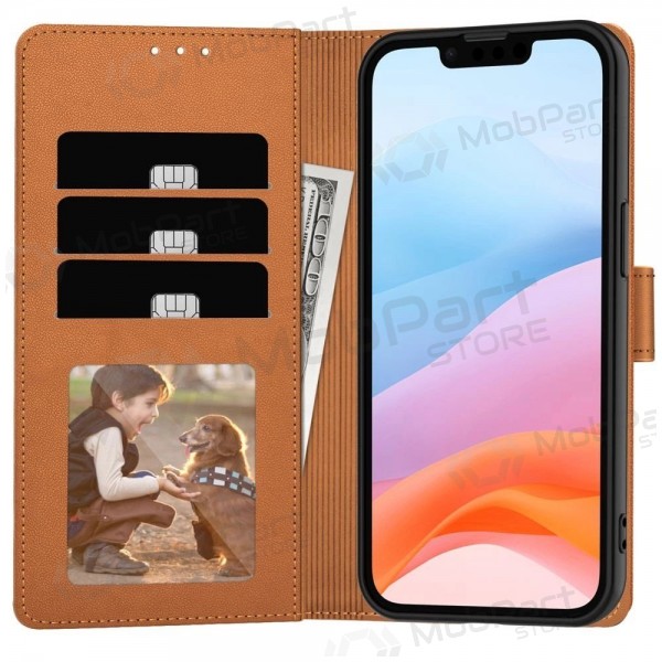 Xiaomi Redmi 15C, Poco C85 hülle - Fancy Wallet (braun)