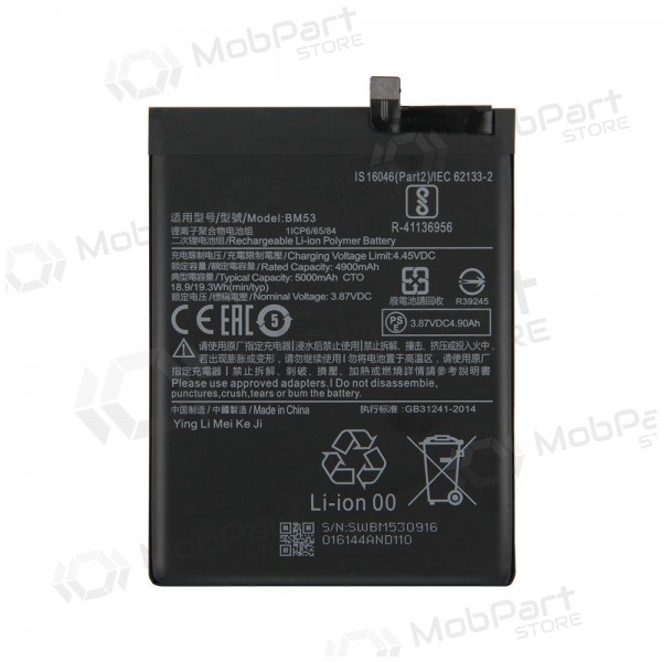Xiaomi Mi 10T, Mi 10T Pro Batterie, akumuliatorius (BM53) Xiaomi Mi 10T, Mi 10T Pro Batterie, akumuliatorius (BM53)