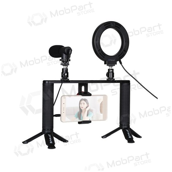 Blogger-Kit mit LED-Ringlicht, Stativen, Telefonhalterung und Mikrofon