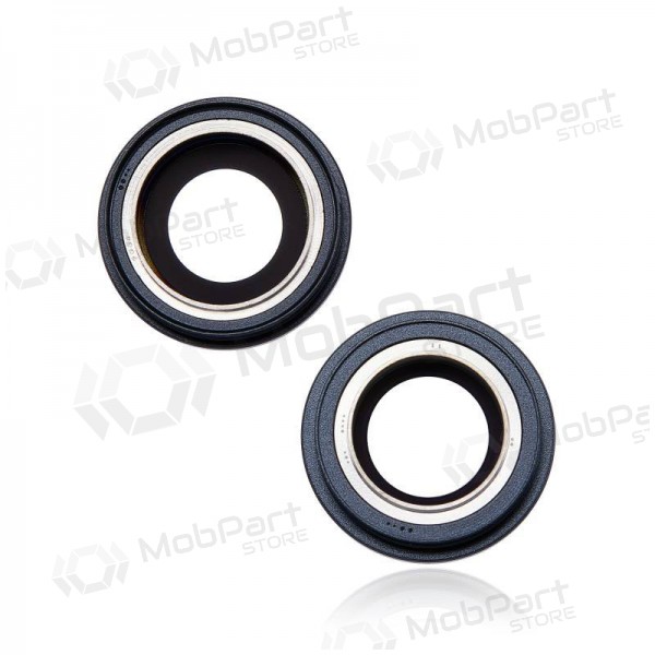iPhone 14 / 14 Plus Kameraglas (2Stck) (Schwarz) (mit Rahmen)