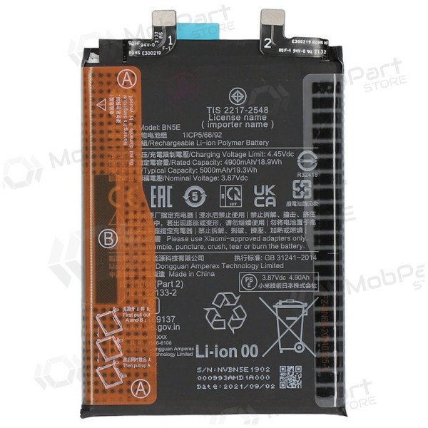 Xiaomi Redmi Note 11 Pro 5G, Note 12 Pro 4G, Poco X4 Pro 5G Batterie, akumuliatorius (BN5E) (original) Xiaomi Redmi Note 11 Pro 5G, Note 12 Pro 4G, Poco X4 Pro 5G Batterie, akumuliatorius (BN5E) (original)