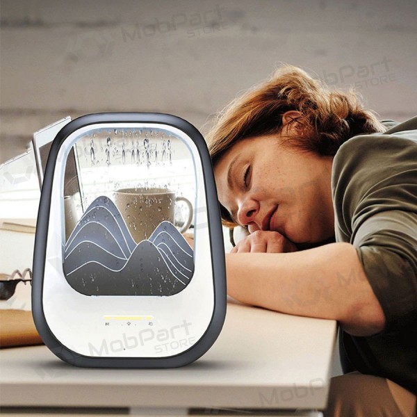 Entspannender Bluetooth-lautsprecher mit RGB-beleuchtung Relaxing Rain creme.