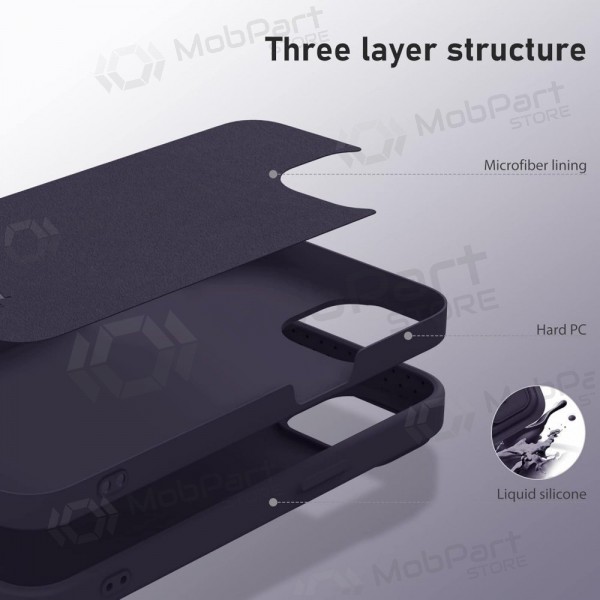 Apple iPhone 14 hülle „Nillkin Silicone“ (dunkelviolett)