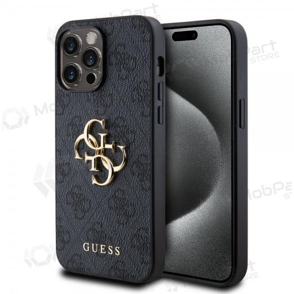 Apple iPhone 14 Pro Max hülle - Guess PU 4G Metal Logo (grau)