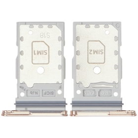 Samsung Galaxy S25, S25+ Dual SIM-Kartenhalter (Rosa / Golden ) (original)