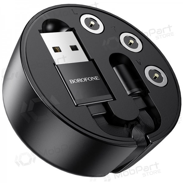 USB Kabel Borofone BU26 3in1 microUSB-Lightning-Type-C magnetinic 1.0m (Schwarz)