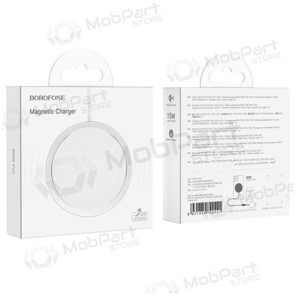 Ladegerät kabellos Borofone BQ9 Pro Original Magnetic (10W) (Silbrig)