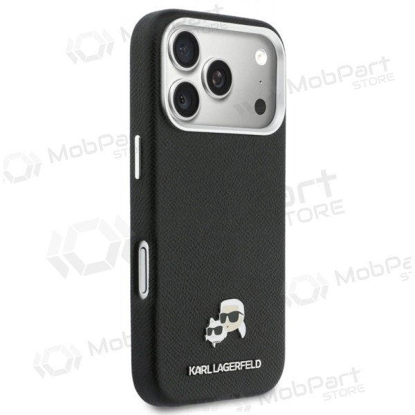Apple iPhone 17 Pro hülle - Karl Lagerfeld PU Karl and Choupette Heads Pins MagSafe (schwarz)