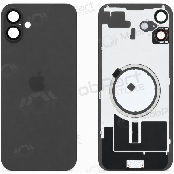 Apple iPhone 16 Plus rückseitige Abdeckung (schwarz) (Premium)