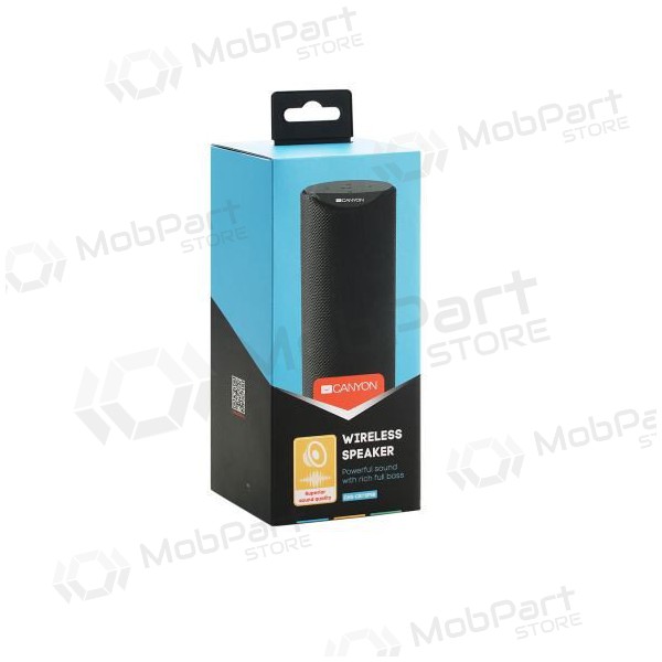 Bluetooth tragbarer Top-Lautsprecher CANYON CNS-CBTSP5 (MicroSD, AUX, BT V5.0, 1200 mAh) (schwarz)