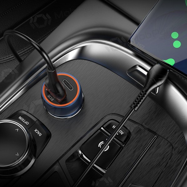 Ladegerät automobilinis Hoco Z46A USB-A/Type-C PD20W+QC3.0 Grau