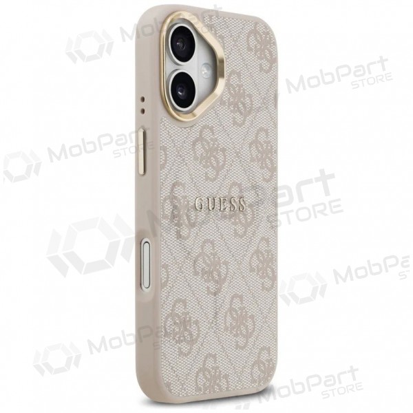 Apple iPhone 17 hülle - Guess PU Leather 4G Gold Frame MagSafe (rosa)