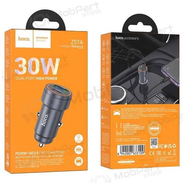 Hoco Z57A 30 W USB-C + USB-A Autoladegerät