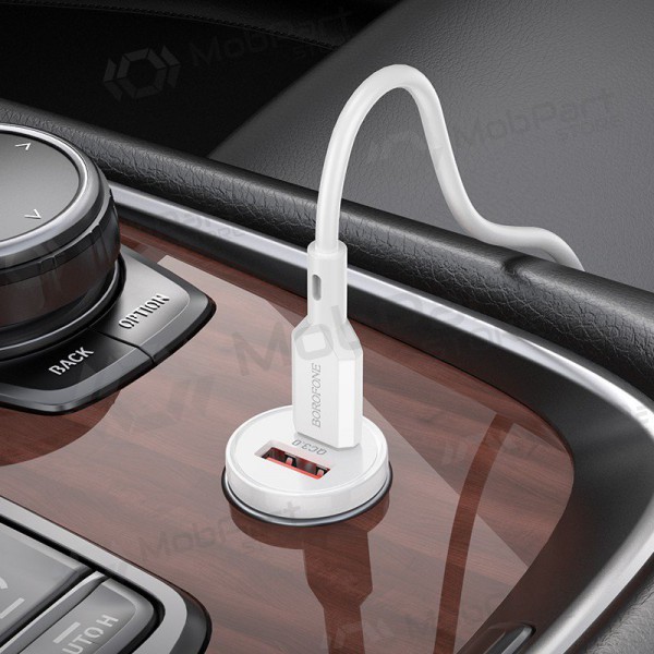 Ladegerät automobilinis Borofone BZ18A USB-A/Type-C PD20W+QC3.0 (Weiß)