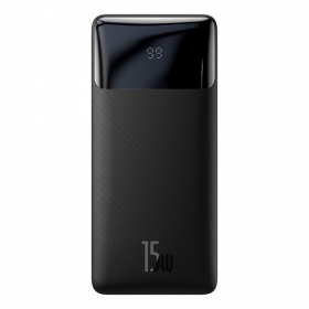 externe Batterie Power Bank Baseus Bipow Type-C PD+2xQuick Charge 3.0 15W 10000mAh Schwarz PPBD050001