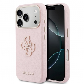 Apple iPhone 17 Pro Max hülle - Guess PU Grained 4G Resin Metal Logo