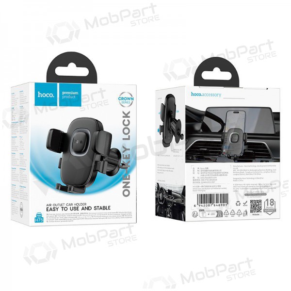 Halterung für Autotelefon Hoco H75 (air vent) Schwarz