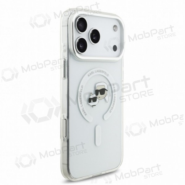 Apple iPhone 18 Pro Hülle - Karl Lagerfeld IML K&CH Heads Metal Frame MagSafe (transparent)