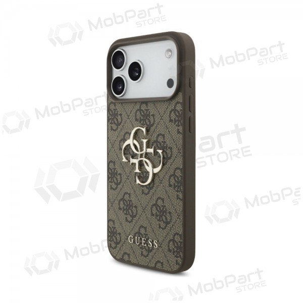 Apple iPhone 18 Pro hülle - Guess PU 4G Metal Logo (braun)