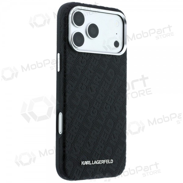 Apple iPhone 18 Pro Max hülle - Karl Lagerfeld PU Grained Allover Semi Wrap MagSafe (schwarz)