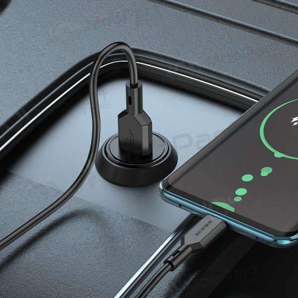 Ladegerät automobilinis Borofone BZ18 Quick Charge 3.0 18W (Schwarz)